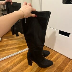 Black knee high boots